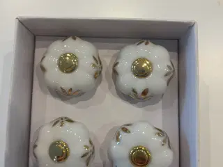 Porcelænsknopper 4 stk