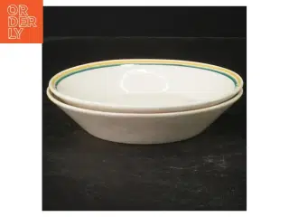 Keramisk skål med kantbånd (str. 2 styk. ø. 14,5 cm)