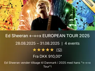 Ed Sheeran billetter 
