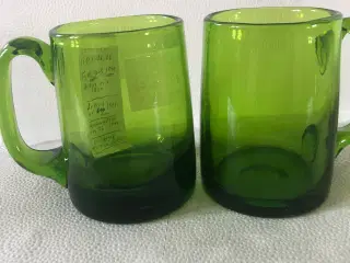 2 glas krus fra Fyns glasværk 