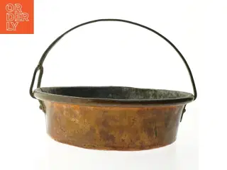 Antik kobber fad spand (str. Ø. 31 cm)