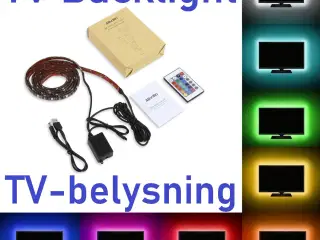 USB LED TV-belysning + Fjernbetjening