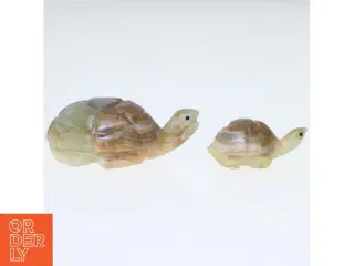 Onyxfigurer af skildpadder (str. 7 cm. og 4,5 cm)