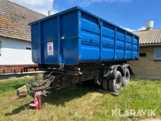 Tipvogn med åben container