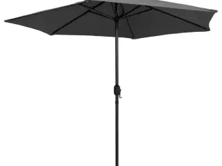 Udendørs parasol med LED-lys og aluminiumsstang 270 cm antracitgrå