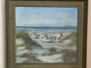 Maleri af JULLE Løkken (31x35) !