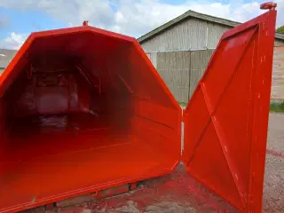 Lukket affaldscontainer m/krog