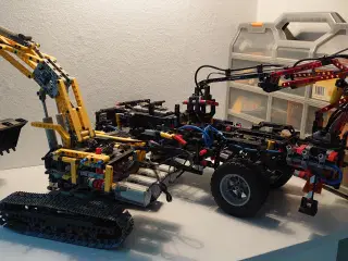 Lego Technic: Stor gravemaskine og kran. Komplette