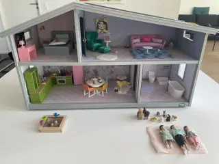 Lundby dukkehus med tilbehør 