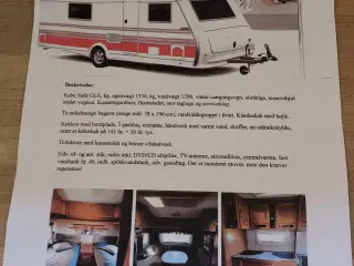 Flot Kabe Safir GLE Campingvogn sælges