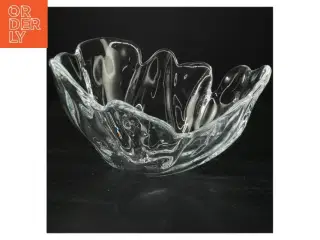 Gennemsigtig glas skål (str. Diameter, 27 cm)