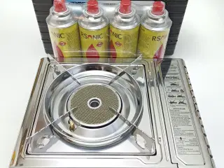 NY! Gaskomfur KERAMISK BRÆNDE + 4 Dåser