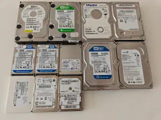 12 Fine diske af 2,5" og 3,5" harddiske