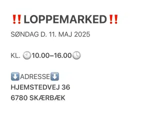 Loppemarked d. 11. maj 2025