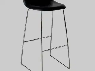 GUBI 3D Bar Stool Barstol – Sort/Krom Stel SH 75 cm