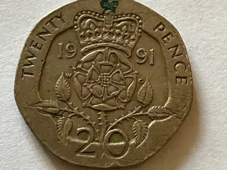 20 Pence England 1991