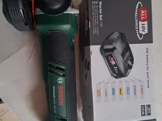 Bosch batteri vinkelsliber + batteri og oplader 