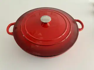 Cook & Baker støbejernsgryde 7L, rød