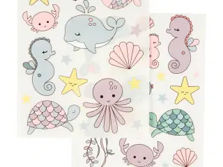 Rub on stickers, havet, ark 12,2x15,3 cm, 1 pk.