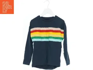 Langærmet T-Shirt med Regnbue Striber fra Name It (str. 128)