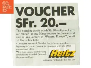 Vintage voucher