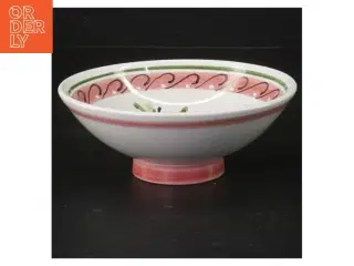 Dekorativ skål med blomstermotiv (str. Ø 13 cm)