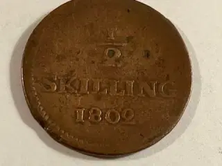 1/2 Skilling 1802 Sverige