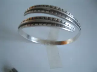 Armring, øreclips + ring David-Andersen