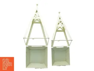 Metal lanterner (str. 41 x 19 x 19 cm og 35 x 16 x 16 cm)
