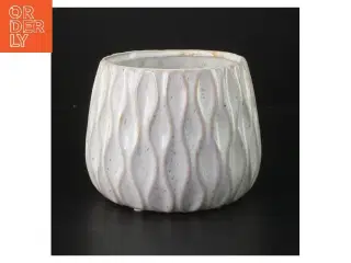 Dekorativ keramikpotte fra Design by Lundager (str. Ø 12 cm længde 11,5 cm)