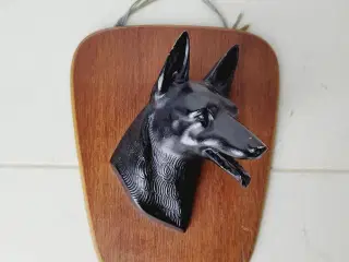 ⭐️- Vintage Relief med Schæferhund Hoved – Retro 