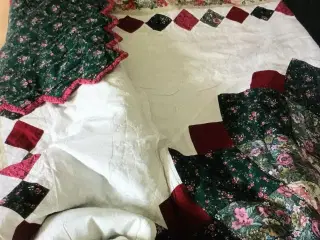 Patchwork sengetæppe+2stk. Pudebetræk