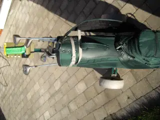 Komplet golfsæt jern S P drivere vogn...