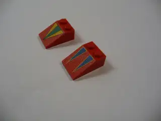 lego klodser med print på røde 2 stk