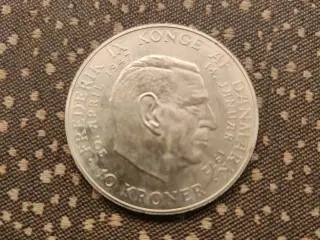 Tronskifte Frederik IX til Margrethe 1972 10 kr.