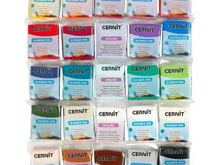 Cernit, Indhold kan variere, ass. farver, 25x56g/ 1 pk.