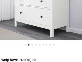 HEMNES Kommode 3 skuffer, hvid