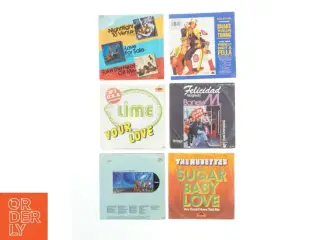 Samling af 7” vinylsingler (str. Ø. 17,5 cm)