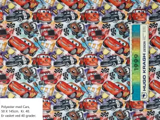 Polyester og bomuldsstof.