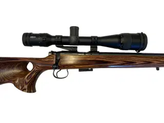 CZ 455 salonriffel med matchpibe og Thumbhole skæfte
