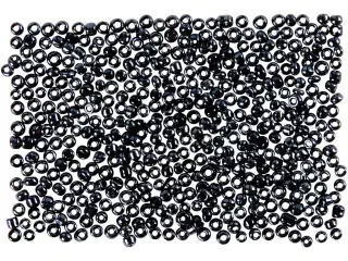 Rocaiperler, diam. 1,7 mm, str. 15/0, hulstr. 0,5-0,8 mm, mørk grå, 500g/ 1 ps.