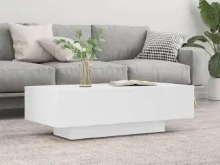Sofabord 100x49,5x31 cm konstrueret træ hvid