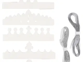 50 stk. justerbare hvide papkroner til festlige anledninger