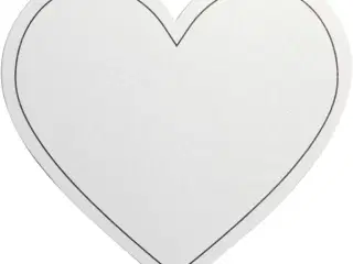 Udstansede Hjerter i Hvid Karton - 10 stk.