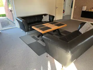 2 stk 3 pers Lædersofaer
