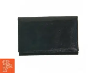 Sort læderpung (str. 14,5x9,5 cm)