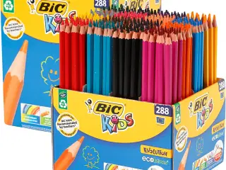 BIC Evolution Farveblyanter, L: 17,5 cm, mine 3 mm, ass. farver, 288 stk./ 1 pk.
