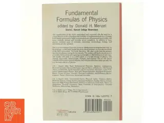 Fundamental formulas of physics af Donald H. Menzel (Bog)