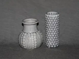 2 vaser 13,3 cm og 11 cm, vase