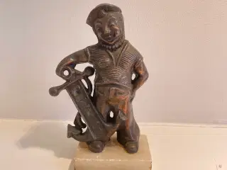Charmerende vintage sømandsfigur i bronze